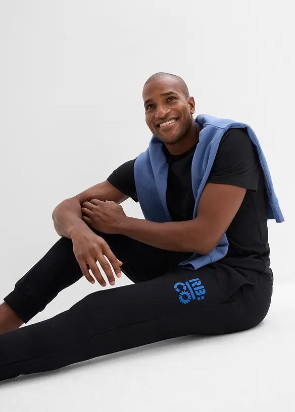 Pantaloni da jogging con dettagli a contrasto, bonprix