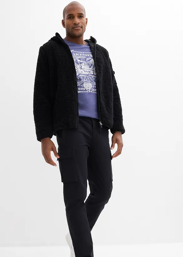 Pantaloni cargo dritti in cotone biologico robusto, vestibilità regolare, bonprix