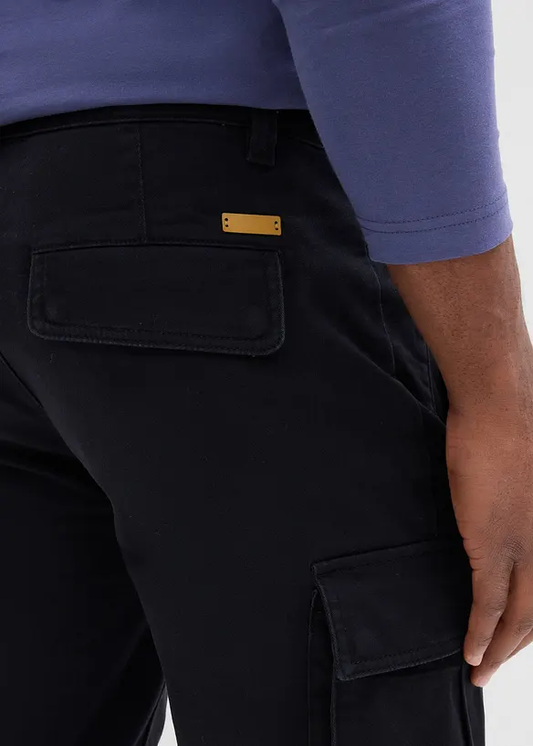 Pantaloni cargo dritti in cotone biologico robusto, vestibilità regolare, bonprix