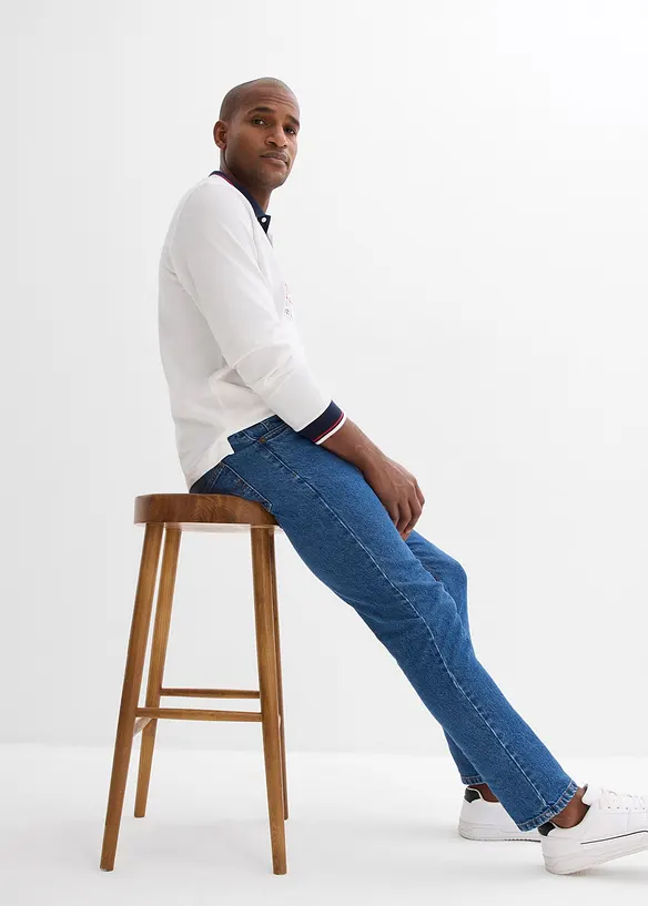 Jeans classic fit con inserto elasticizzato ai lati, straight, bonprix