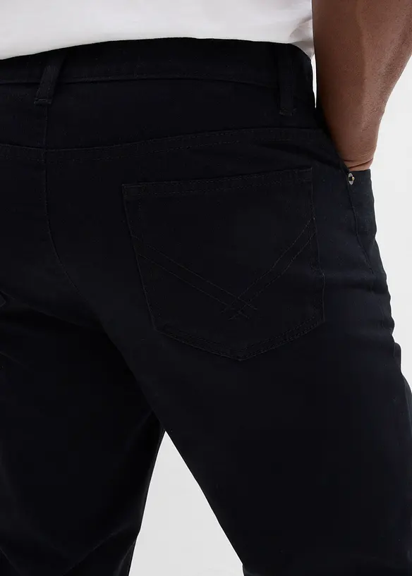 Pantaloni regular fit in twill di puro cotone, straight, bonprix