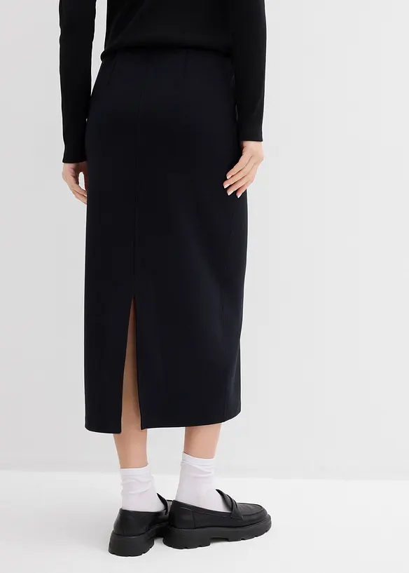 Gonna midi effetto neoprene, bonprix