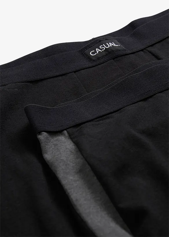 Boxer aderenti lunghi con cotone (pacco da 2), bonprix