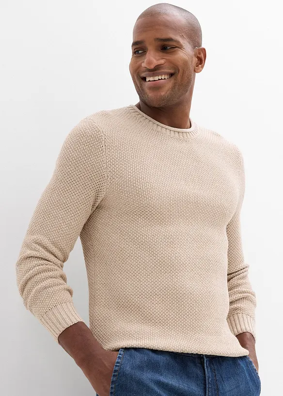 Maglione con cotone riciclato, bonprix