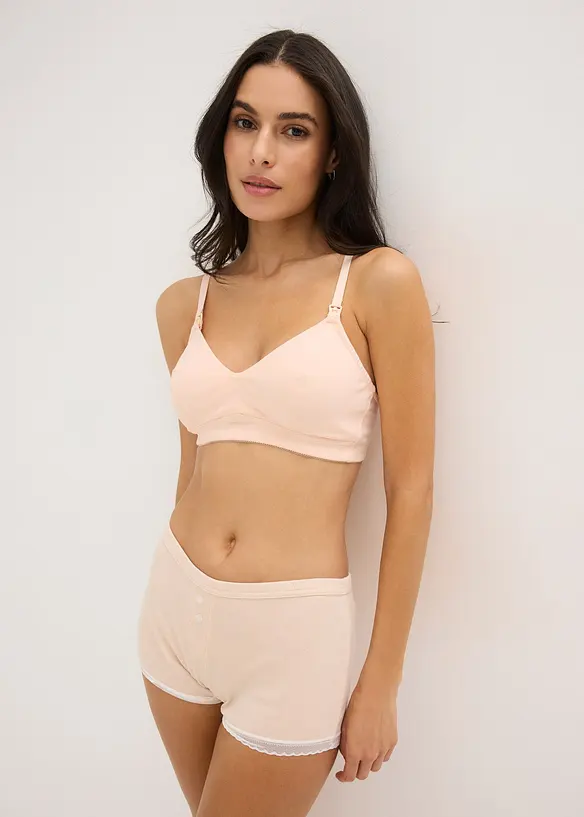 Reggiseno da allattamento senza ferretto con cotone biologico (pacco da 2), bonprix