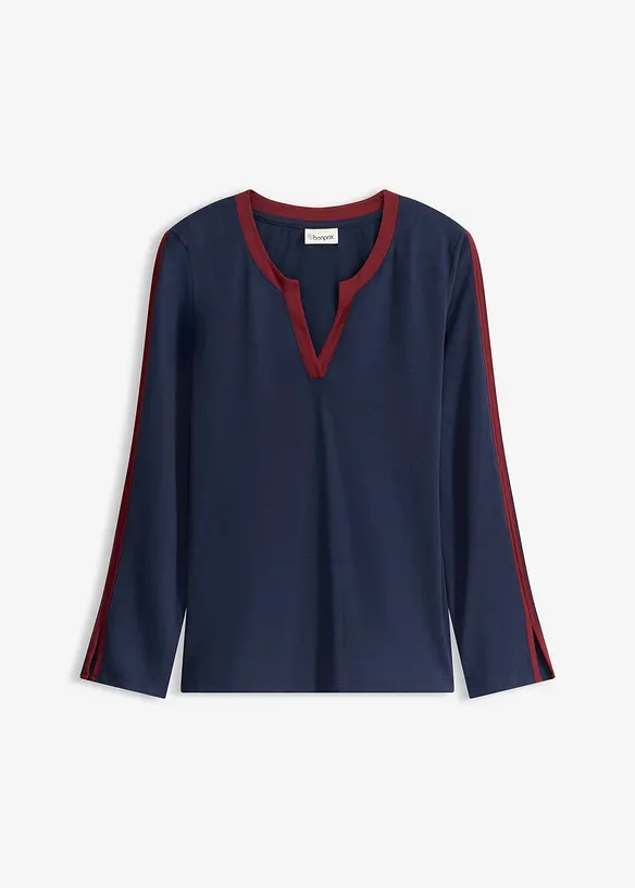 Maglia a maniche lunghe con spacchi, bonprix