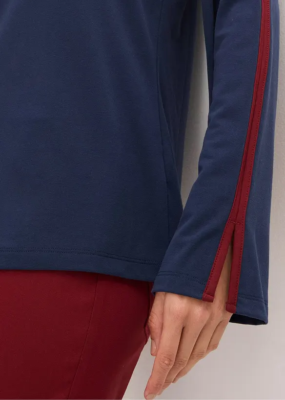 Maglia a maniche lunghe con spacchi, bonprix