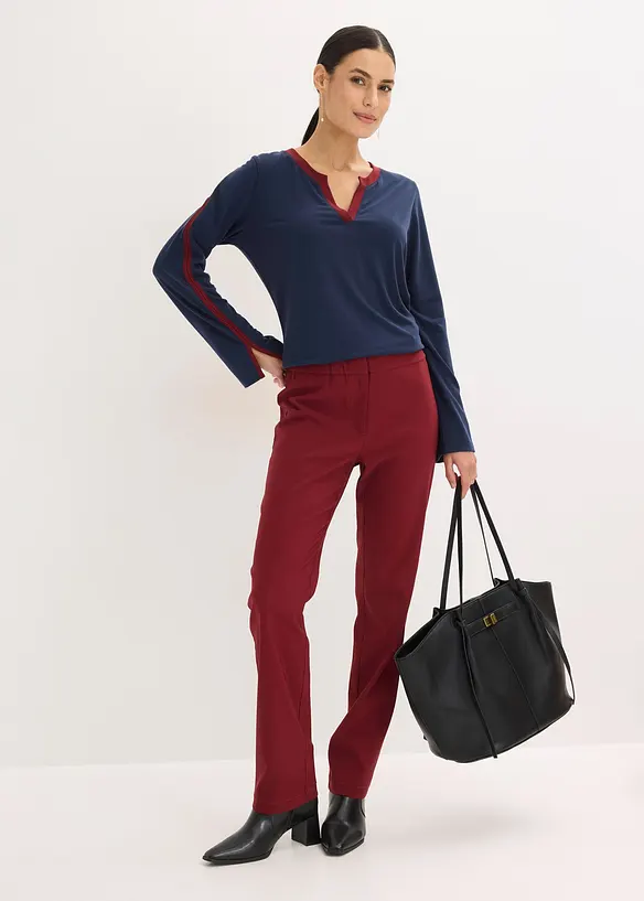 Maglia a maniche lunghe con spacchi, bonprix