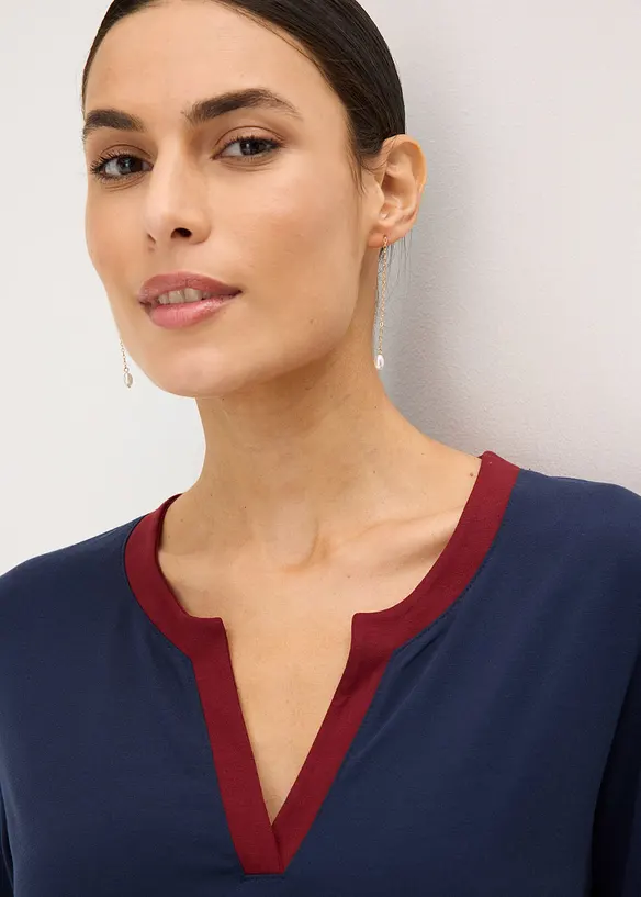 Maglia a maniche lunghe con spacchi, bonprix