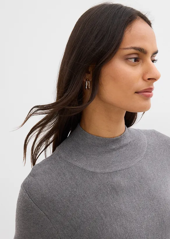 Abito svasato in maglia di misto viscosa, bonprix