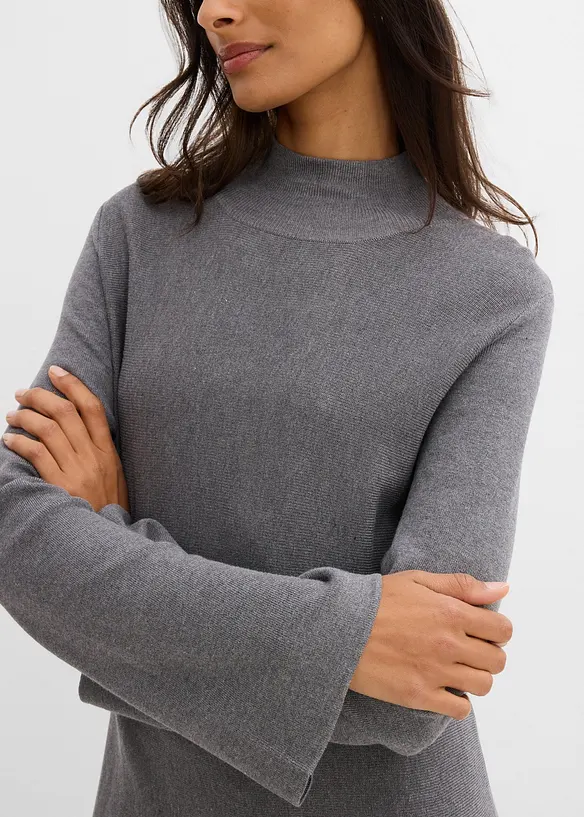 Abito svasato in maglia di misto viscosa, bonprix