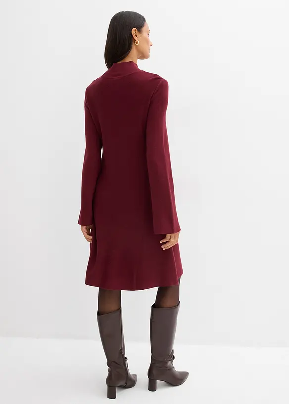 Abito svasato in maglia di misto viscosa, bonprix