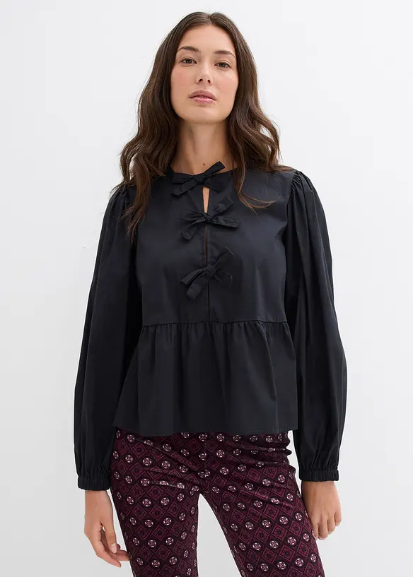 Blusa con fiocchetti, bonprix