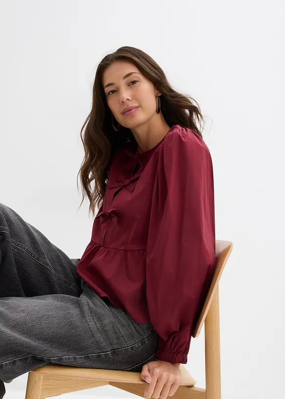 Blusa con fiocchetti, bonprix