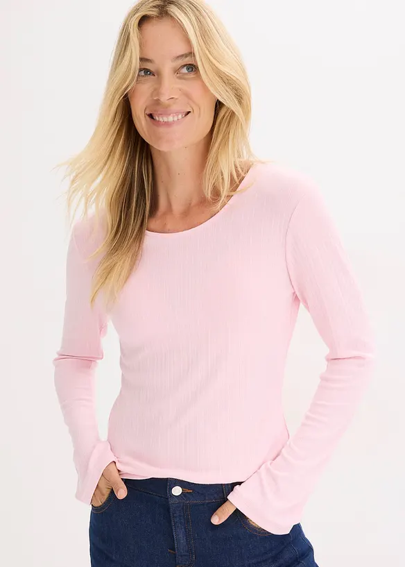 Maglia a maniche lunghe a costine, bonprix