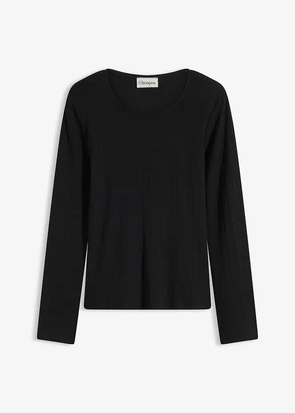 Maglia a maniche lunghe a costine, bonprix