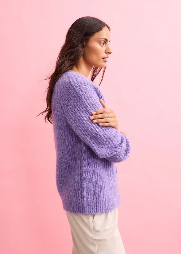 Cardigan a coste in filato grosso, bonprix