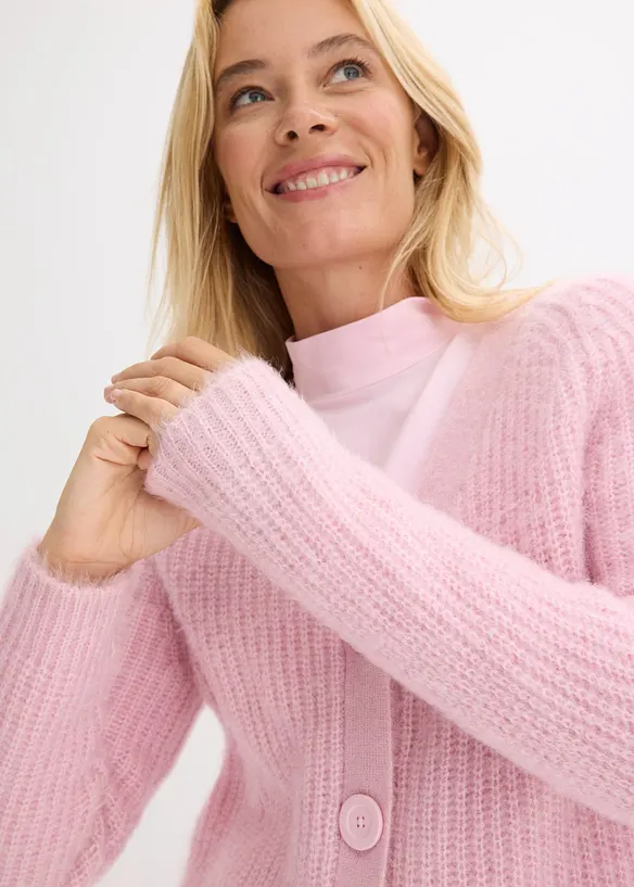 Cardigan a coste in filato grosso, bonprix