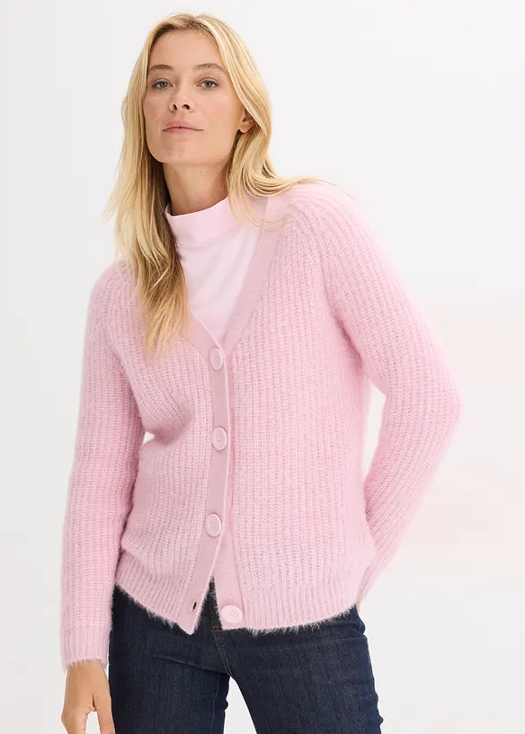 Cardigan a coste in filato grosso, bonprix