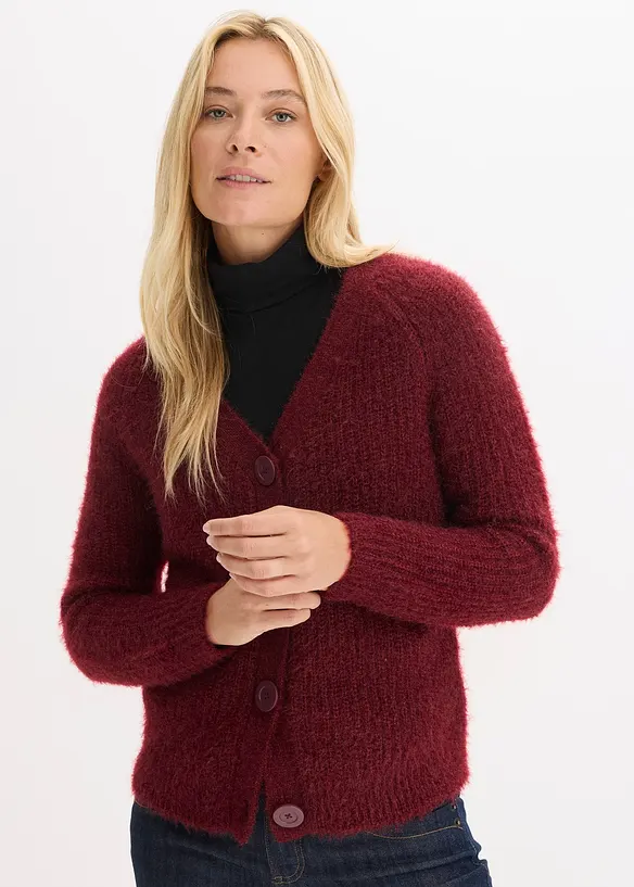 Cardigan a coste in filato grosso, bonprix