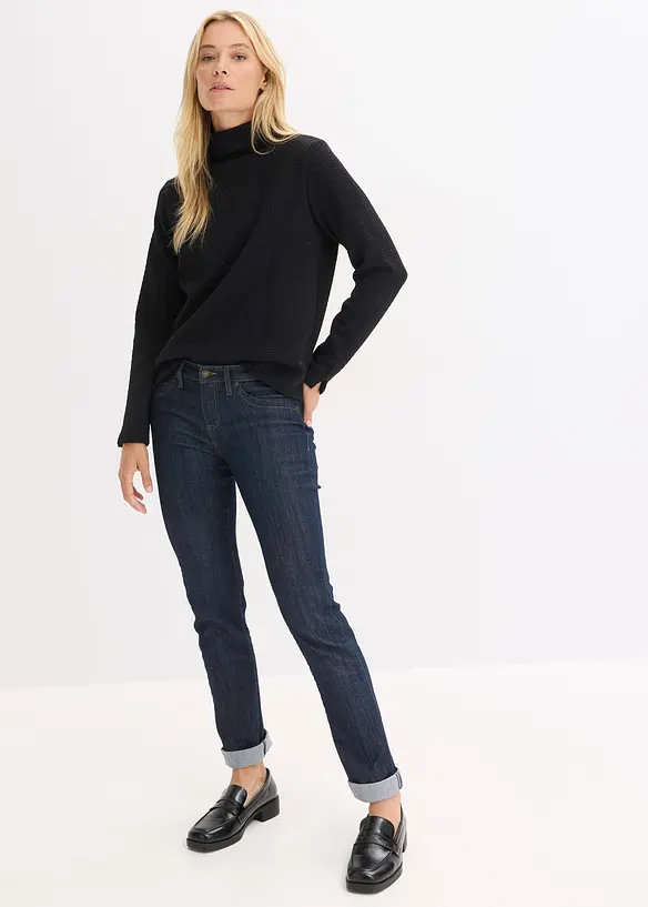 Felpa con collo dritto, bonprix