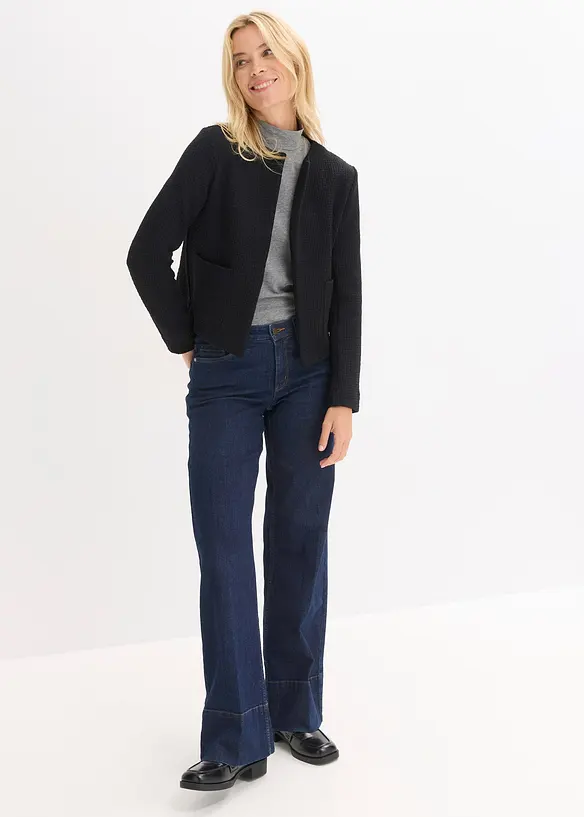 Blazer corto in jersey, bonprix