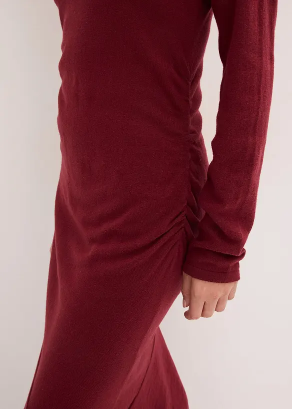 Abito in maglia con fondo asimmetrico in cotone e cachemire, bonprix