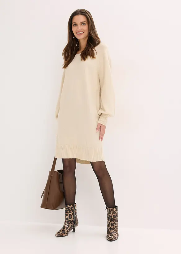 Abito corto in maglia, bonprix