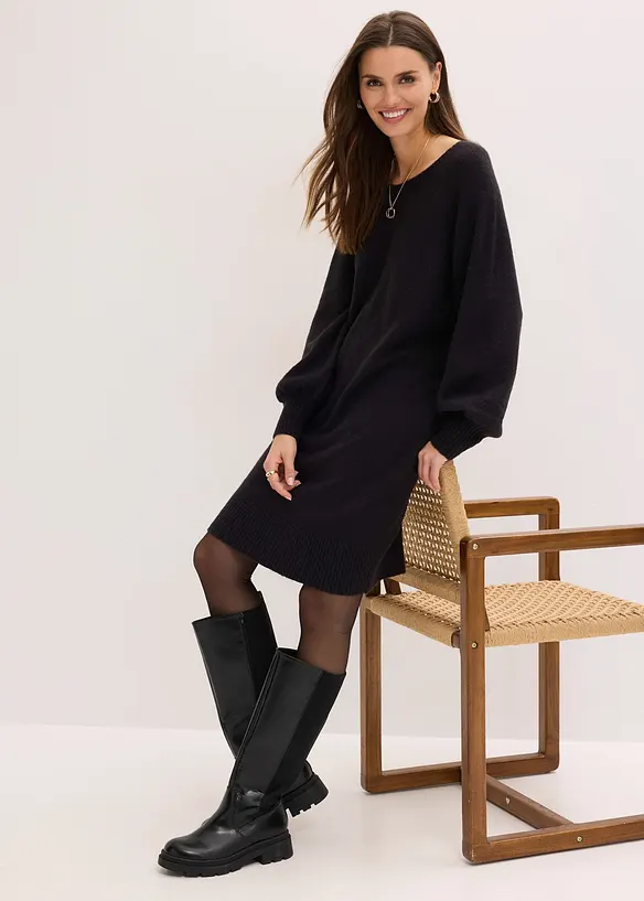 Abito corto in maglia, bonprix