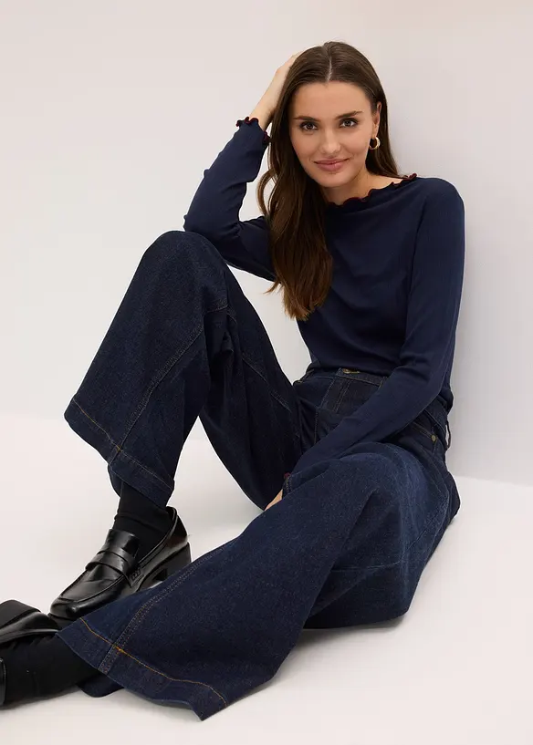 Maglia a coste a maniche lunghe, bonprix