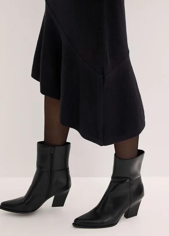 Abito in maglia con fondo asimmetrico in cotone e cachemire, bonprix