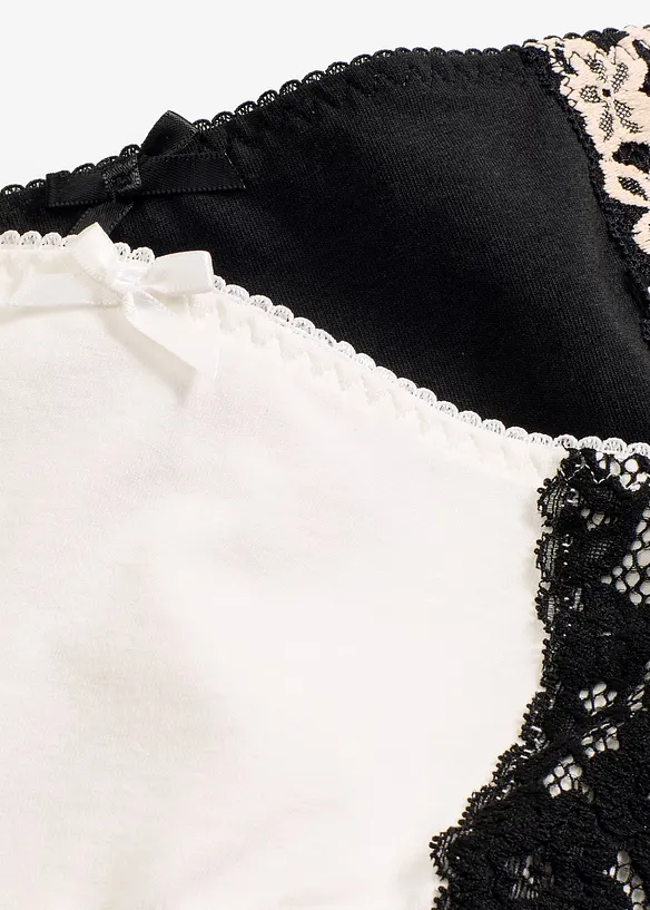 Culotte a vita alta con cotone biologico (pacco da 4), bonprix