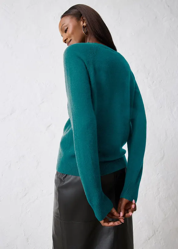 Cardigan con cashmere certificato secondo il Good Cashmere Standard®, bonprix