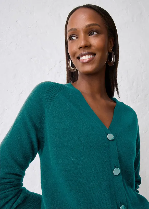 Cardigan con cashmere certificato secondo il Good Cashmere Standard®, bonprix