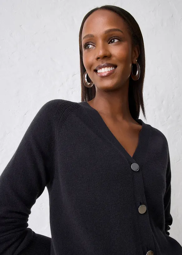 Cardigan con cashmere certificato secondo il Good Cashmere Standard&reg;, bonprix