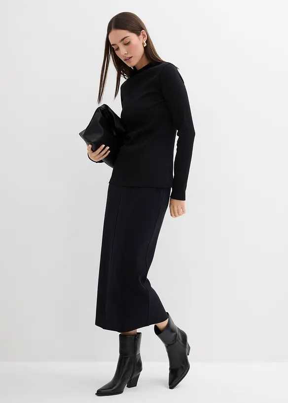 Maglia a costine a maniche lunghe, bonprix