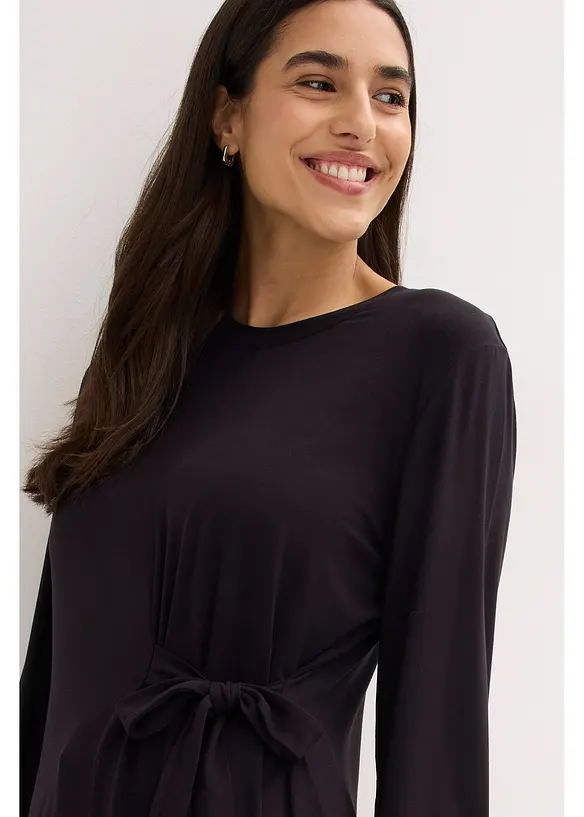 Maglia a maniche lunghe in misto viscosa morbido, bonprix