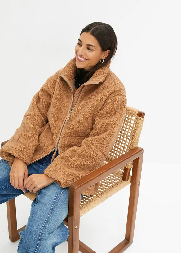 Giacca in pile teddy imbottita, bonprix