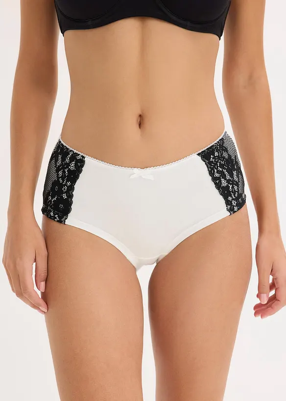 Culotte a vita alta con cotone biologico (pacco da 4), bonprix