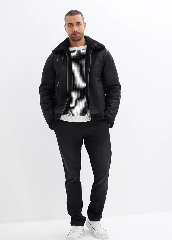 Jeans di felpa slim fit, straight, bonprix