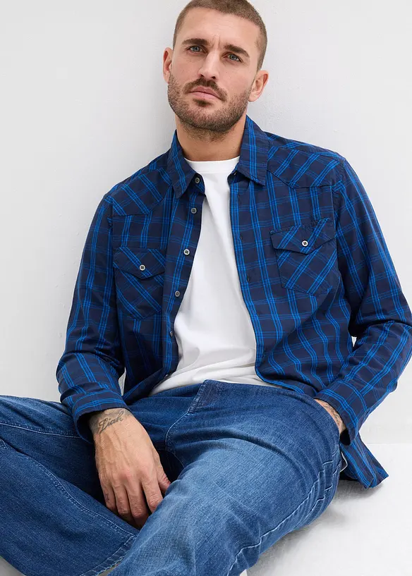 Camicia a maniche lunghe in puro cotone, bonprix