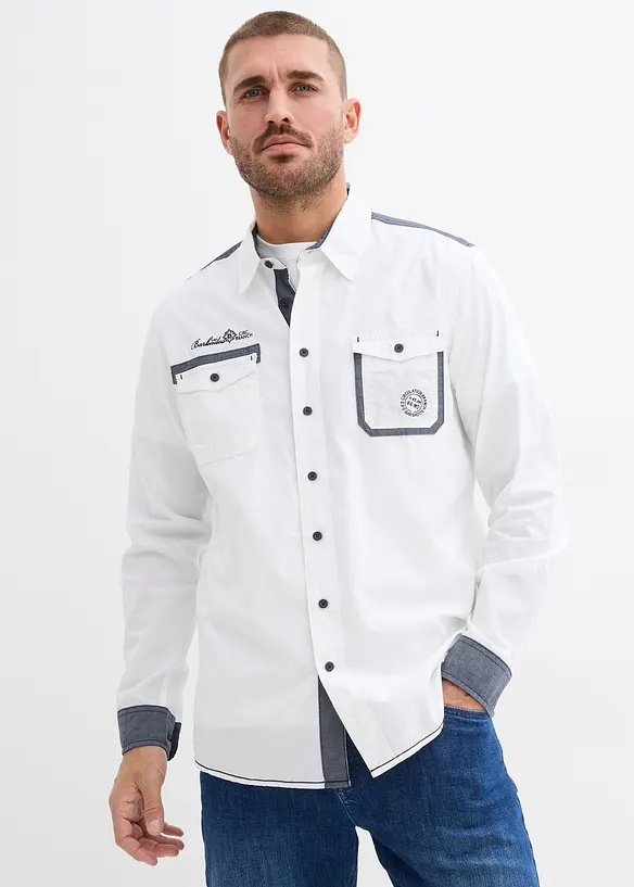 Camicia a maniche lunghe in puro cotone, bonprix