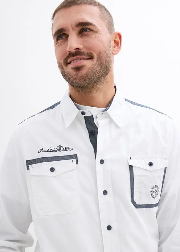 Camicia a maniche lunghe in puro cotone, bonprix