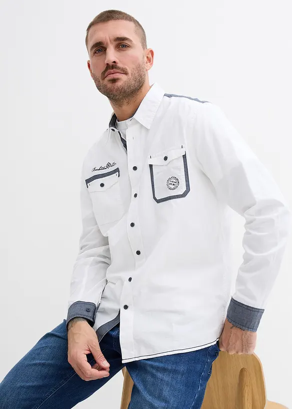 Camicia a maniche lunghe in puro cotone, bonprix