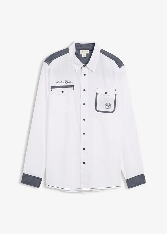 Camicia a maniche lunghe in puro cotone, bonprix