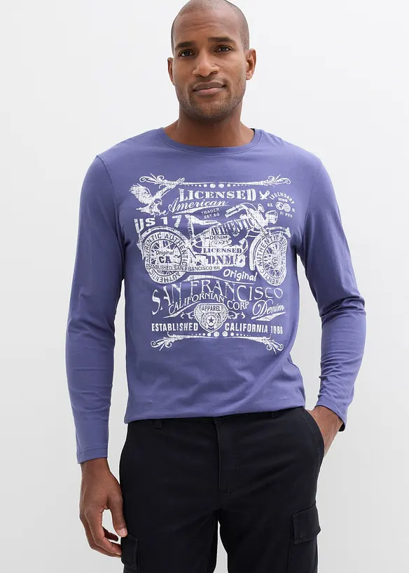 Maglia a maniche lunghe in puro cotone biologico, bonprix