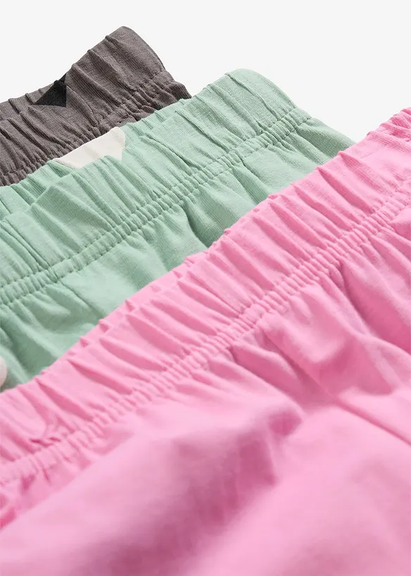 Leggings elasticizzati in misto cotone biologico elasticizzato (pacco da 3), bonprix