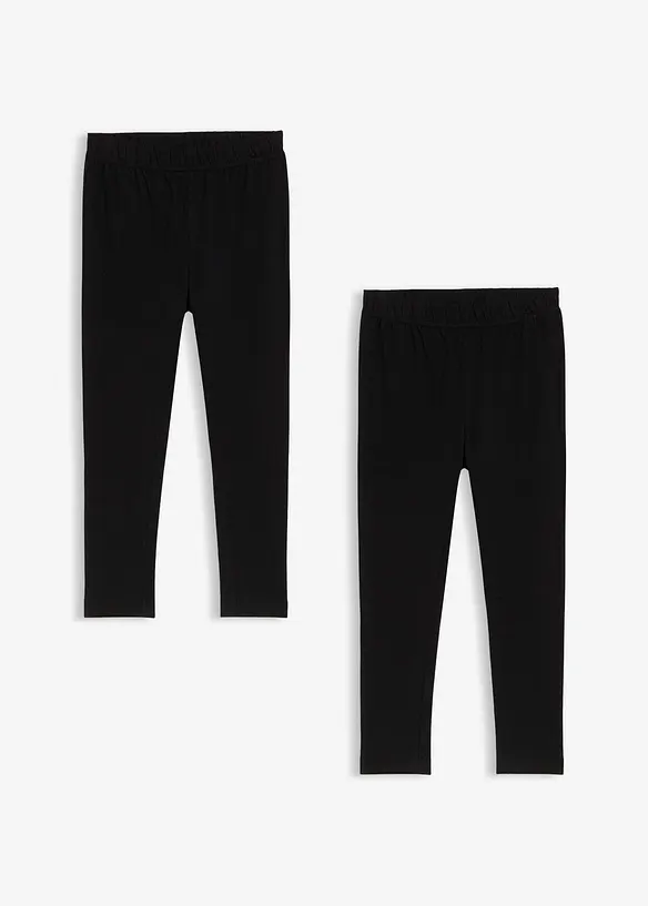 Leggings elasticizzati in misto cotone biologico (pacco da 3), bonprix