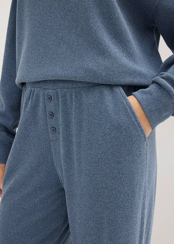 Tuta da casa in morbido jersey waffle, bonprix
