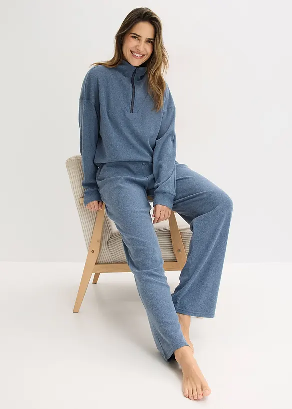 Tuta da casa in morbido jersey waffle, bonprix